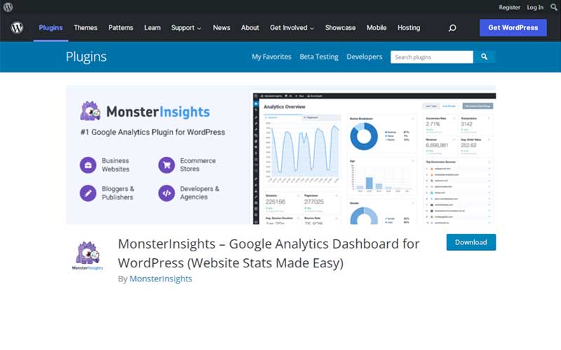 افزونه وردپرس Google Analytics by MonsterInsights